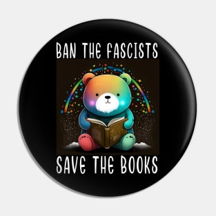 save the books Kawaii  Reader Books For Book Nerd Cute kawaii panda Reading Pin