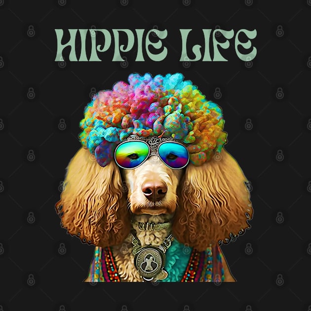 Hippie Life Poodle by Unboxed Mind of J.A.Y LLC 