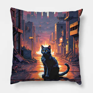 Pixel Art - Apocalypse Cat Pillow