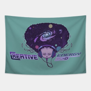 WEIRDO - Crative Energy Flo - Universe - Full Color - Turquoise Tapestry