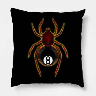 8 ball  spider Pillow