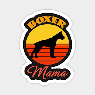 Boxer Dog Mama Mom Mother's Day Dog puppy Lover Cute Sunser Retro Funny Magnet