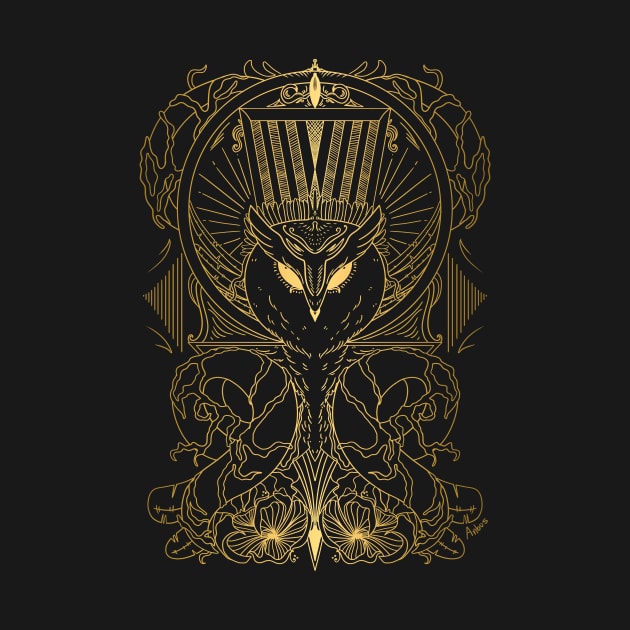 Mystical Golden Owl. by Anbus