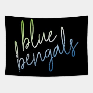 CURSIVE blue bengals Tapestry