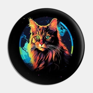 Somali Cat Earth Day Pin