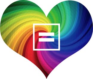 Rainbow Equality Heart Magnet