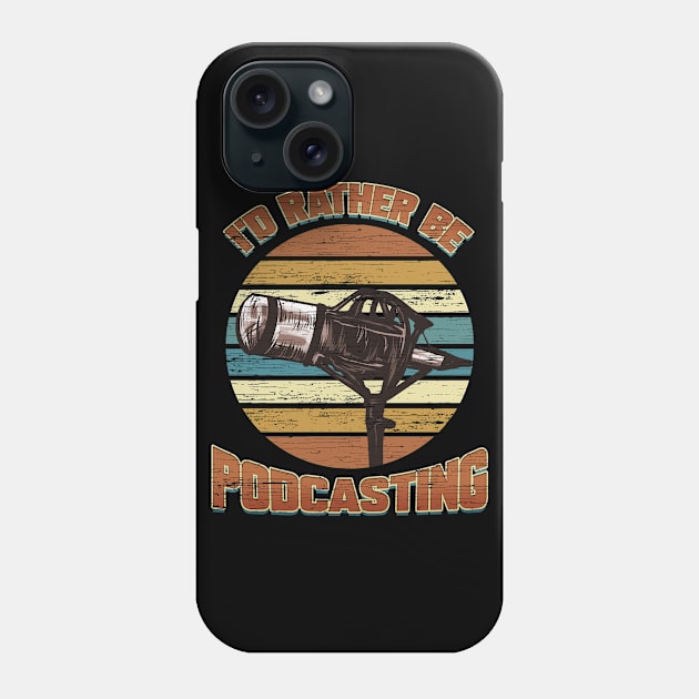 Podcast Host Microphone Podcasting Radio Podcaster Phone Case by ChrisselDesigns