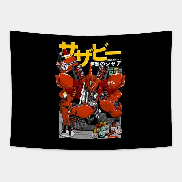 MSN-04 SAZABI BUILD RX-93 v GUNDAM Tapestry by Mosei Creative