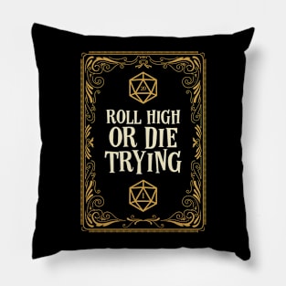 Roll High or Die Trying D20 Dice Pillow