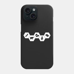 Settlers of Catan Minimalistic White Phone Case