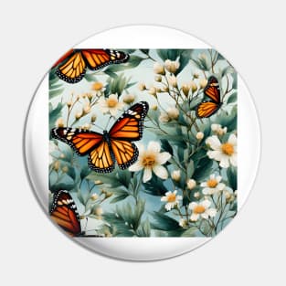 Monarch Butterflies Watercolor 20 Pin