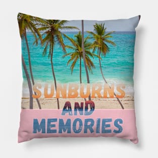 Palm Tree SUNBURNS AND MEMORIES Pillow