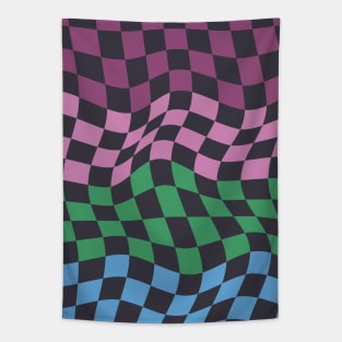 Colorful Checkerboard Pattern 3 Tapestry