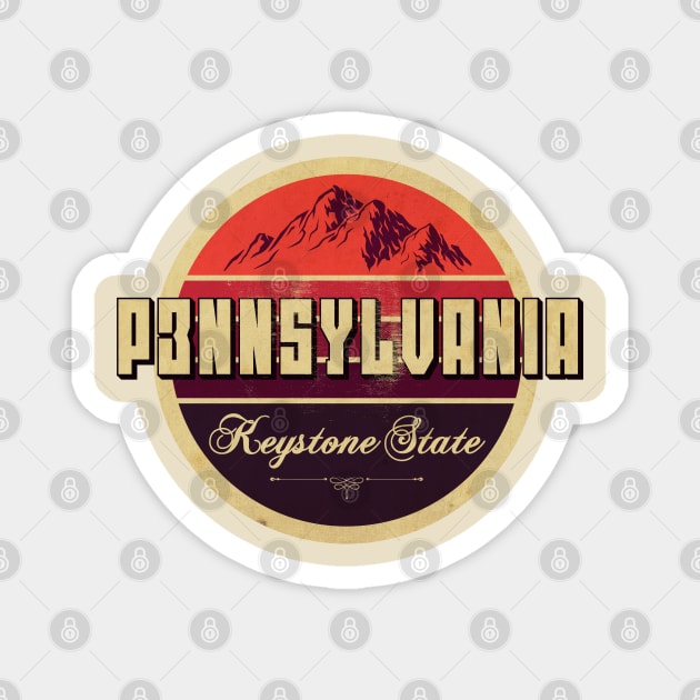 Pennsylvania: Keystone State Magnet by CTShirts