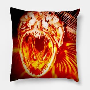 halloween skeleton fish Pillow