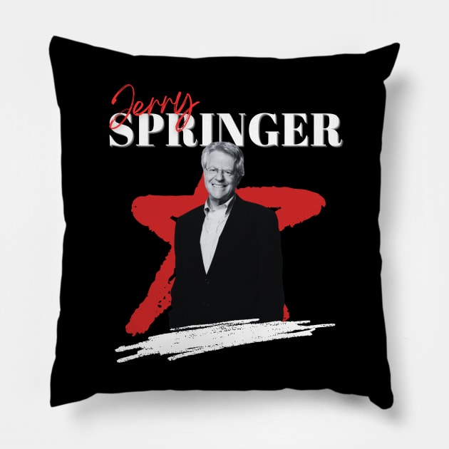 Jerry springer retro style Pillow by FlowersVibes