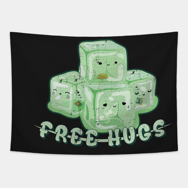 Gelatinous Hugs Tapestry by KennefRiggles