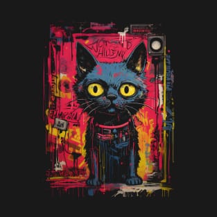 Kitten Abstract Painting T-Shirt