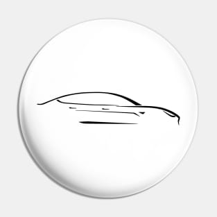 Fast Electric Car Abstract Drawing Pin