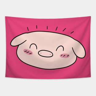 Happy Pig Face Tapestry