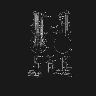 Double Bass Guitar Vintage Patent Drawing T-Shirt