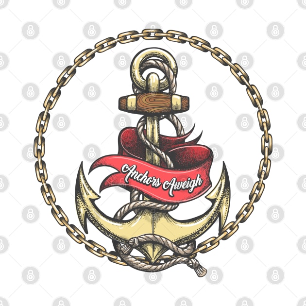 Ship Anchor in ropes chain circle by devaleta