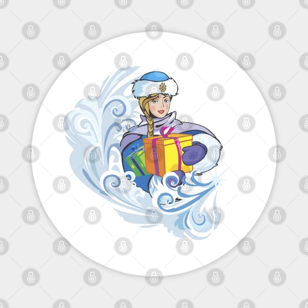 Snow Girl Magnet by HolidayBug
