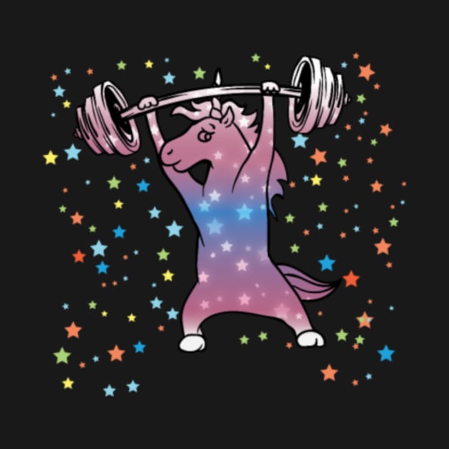 Unicorn Weightlifting Gym Motivation Fun by Nulian Sanchez