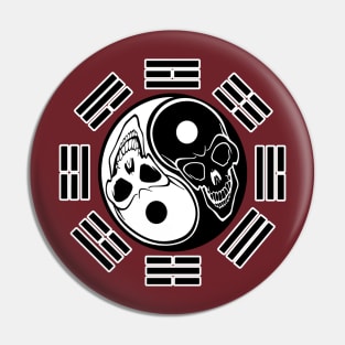 Spirits Yin Yang Skull Pin