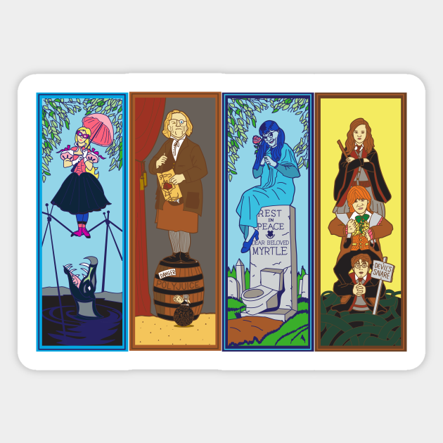 Haunted Wizard Paintings - Haunted Mansion - Sticker