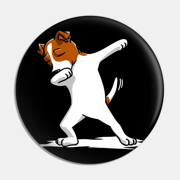 Cute Dabbing Jack Russell Dog Pin by klausgaiser