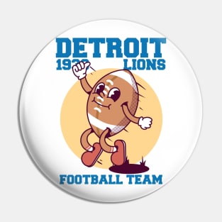 Detroit Lions, Vintage Character Cartoon Pin