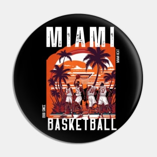 Miami heat basketball  vector graphic design Pin