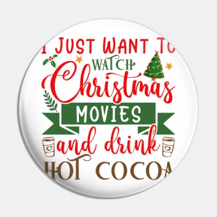 Hot Cocoa and Christmas Movies Pin