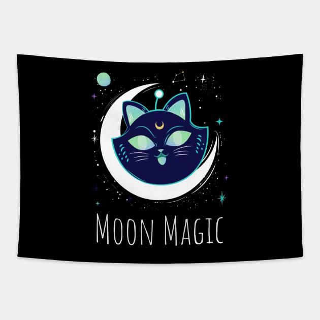 White Magic: Moon Magic Tapestry by Rayana 