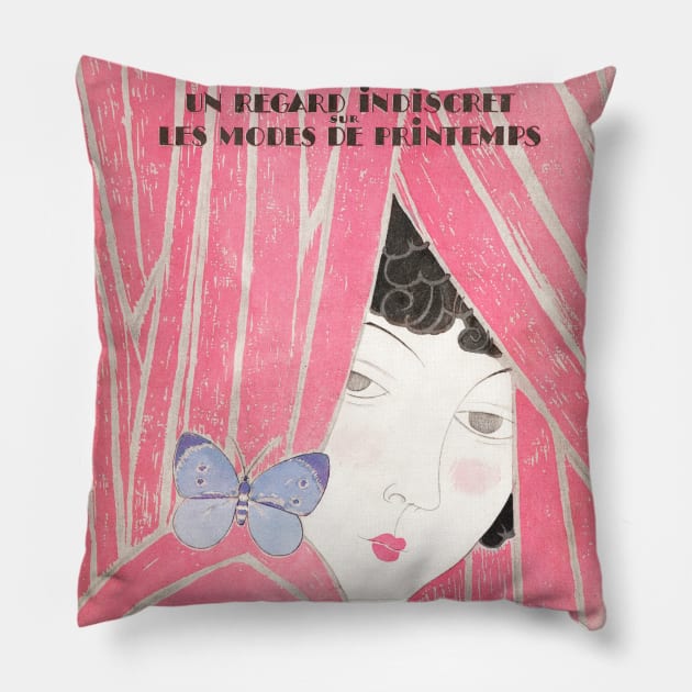 Beautiful Girl Fashion Illustration Pillow by thecolddots