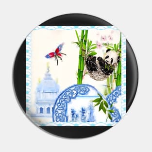 Panda and chinoiserie plates Pin