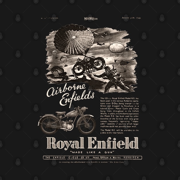 Royal Enfield WDRE Retro Vintage Motorcycle WW2 by Jose Luiz Filho