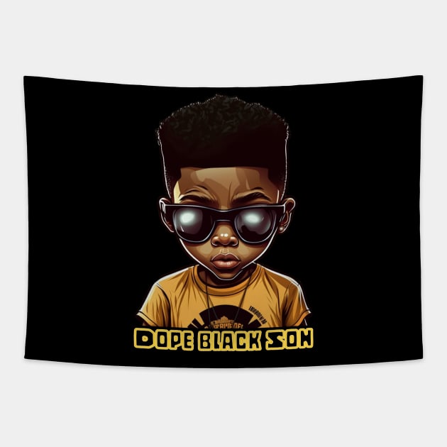 Dope Black Son, Black Boy Tapestry by UrbanLifeApparel