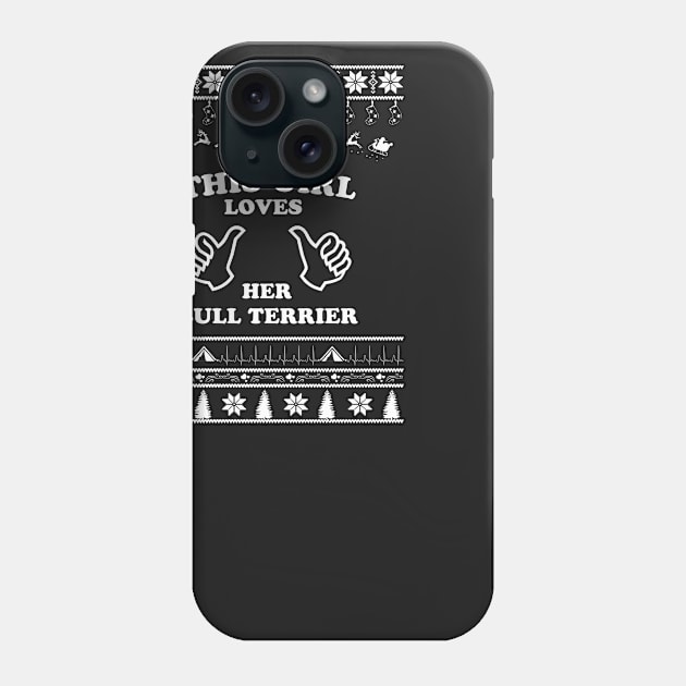 Merry Christmas Bull Terrier Phone Case by bryanwilly