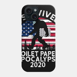 I Survived Toilet Paper Apocalypse 2020 Us Flag Phone Case