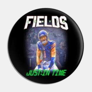 Justin Fields "Just In Time" Bears Pin