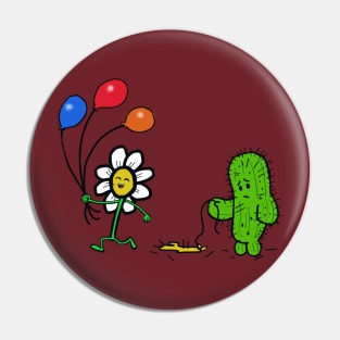 daisy cactus,balloons Pin