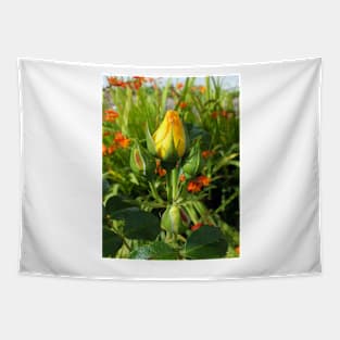 Yellow rosebud Tapestry