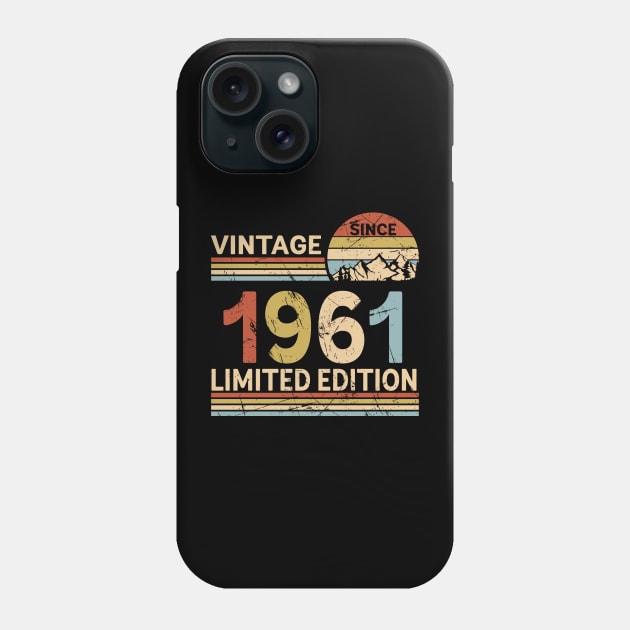 Vintage Since 1961 Limited Edition 62nd Birthday Gift Vintage Men's Phone Case by Schoenberger Willard