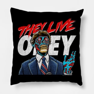 They Live, DISTRESSED, John Carpenter, Cult Classic Pillow