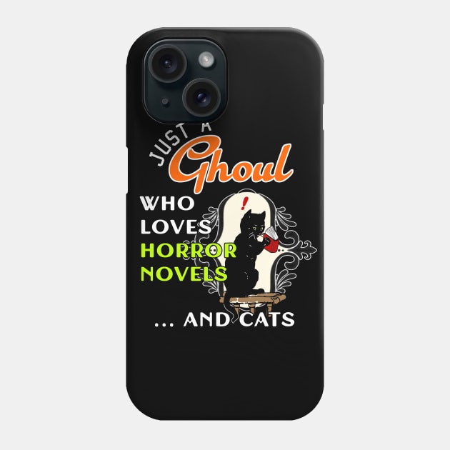 Just a Girl Who Likes Books and Cats Funny Halloween Horror Phone Case by WitchNitch