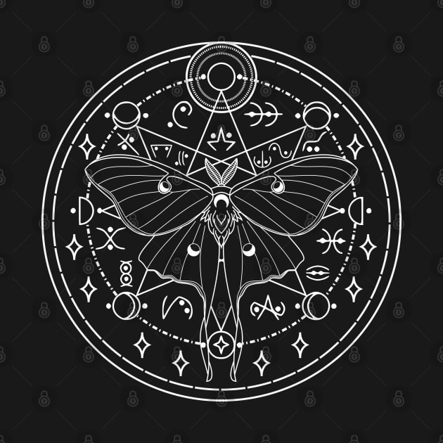 Luna Moth Moon Glyphs by RavenWake