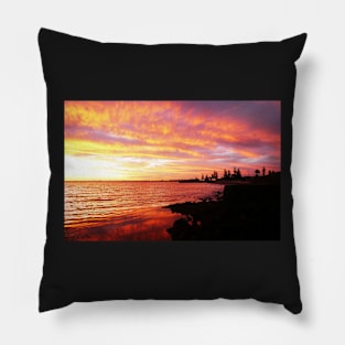 Sunset at Elwood Beach Pillow