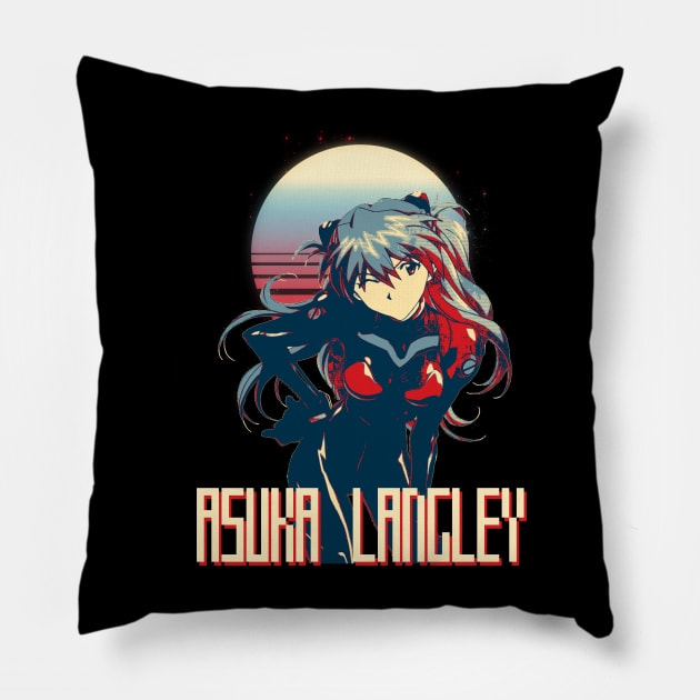 asuka langley Pillow by Retrostyle